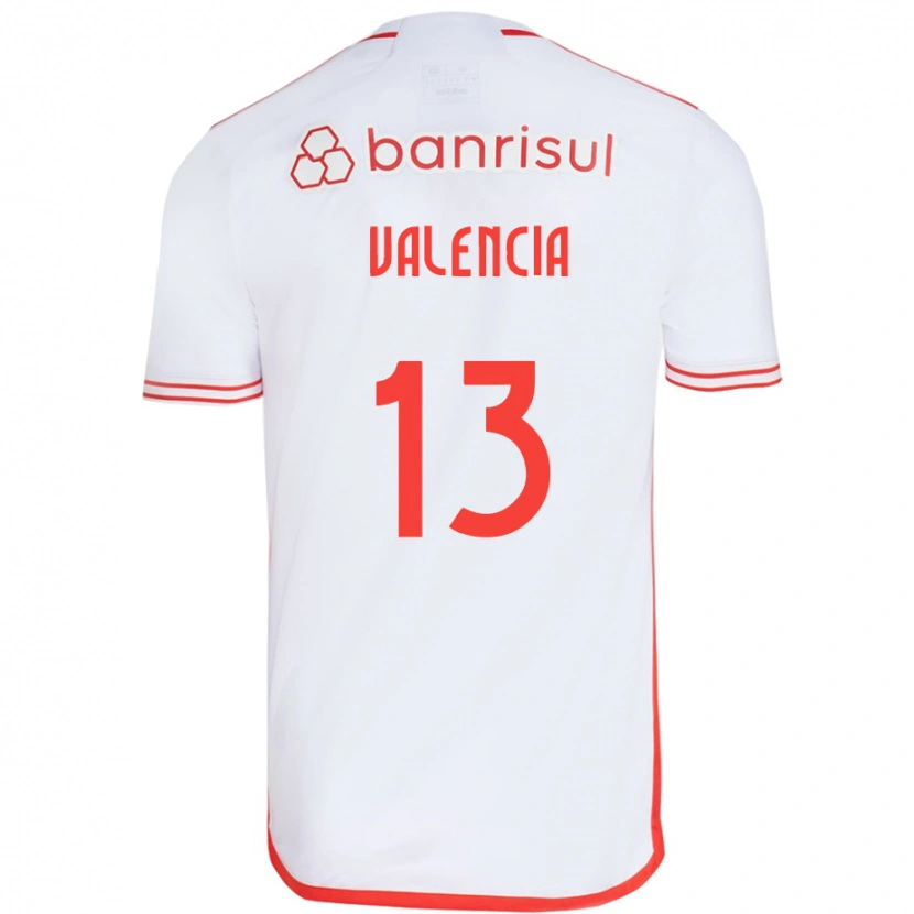Danxen Homem Camisola Enner Valencia #13 Branco Vermelho Alternativa 2025/26 Camisa Brasil