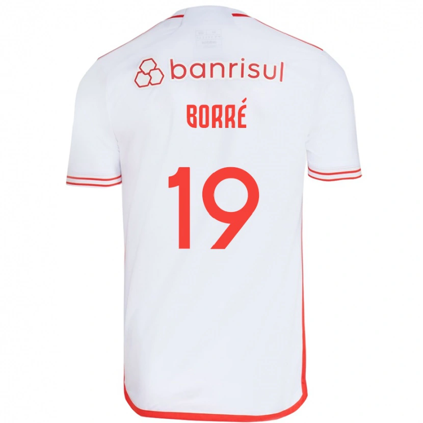 Danxen Homem Camisola Rafael Borré #19 Branco Vermelho Alternativa 2025/26 Camisa Brasil