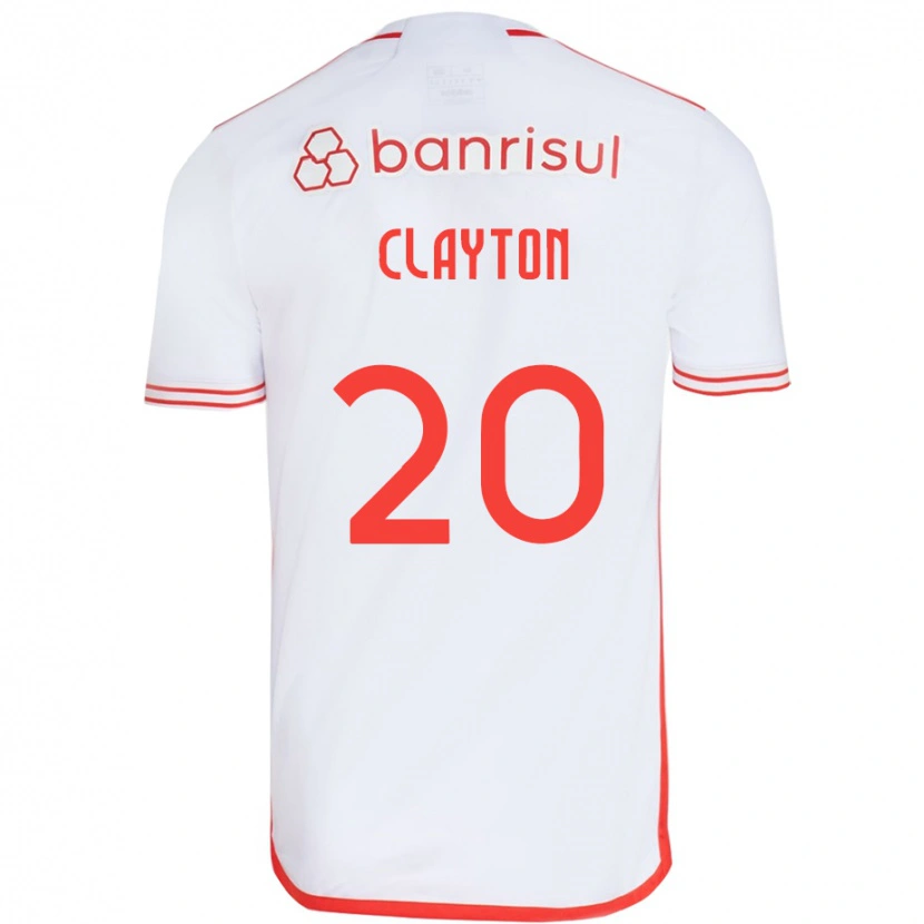 Danxen Homem Camisola Clayton #20 Branco Vermelho Alternativa 2025/26 Camisa Brasil