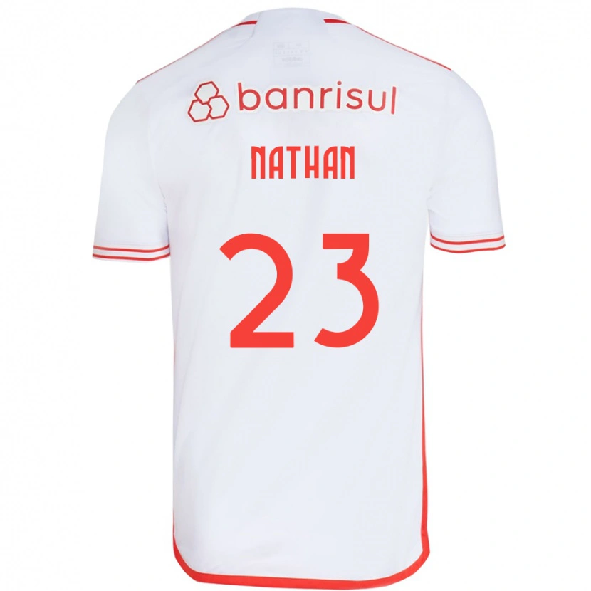 Danxen Homem Camisola Nathan #23 Branco Vermelho Alternativa 2025/26 Camisa Brasil