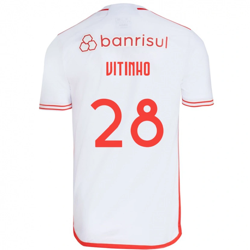Danxen Homem Camisola Vitinho #28 Branco Vermelho Alternativa 2025/26 Camisa Brasil