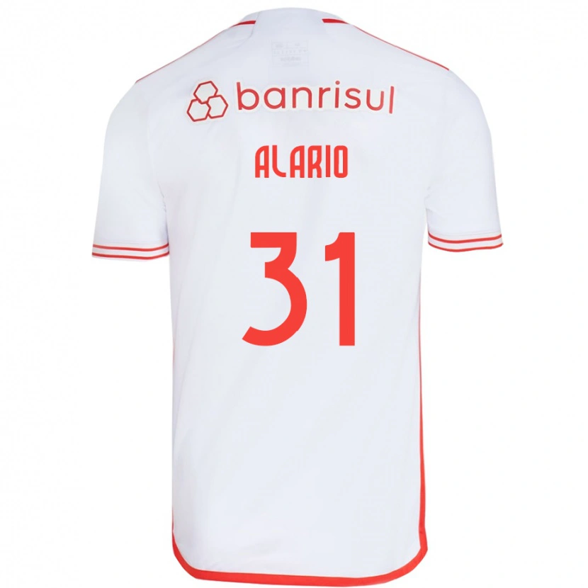 Danxen Homem Camisola Lucas Alario #31 Branco Vermelho Alternativa 2025/26 Camisa Brasil