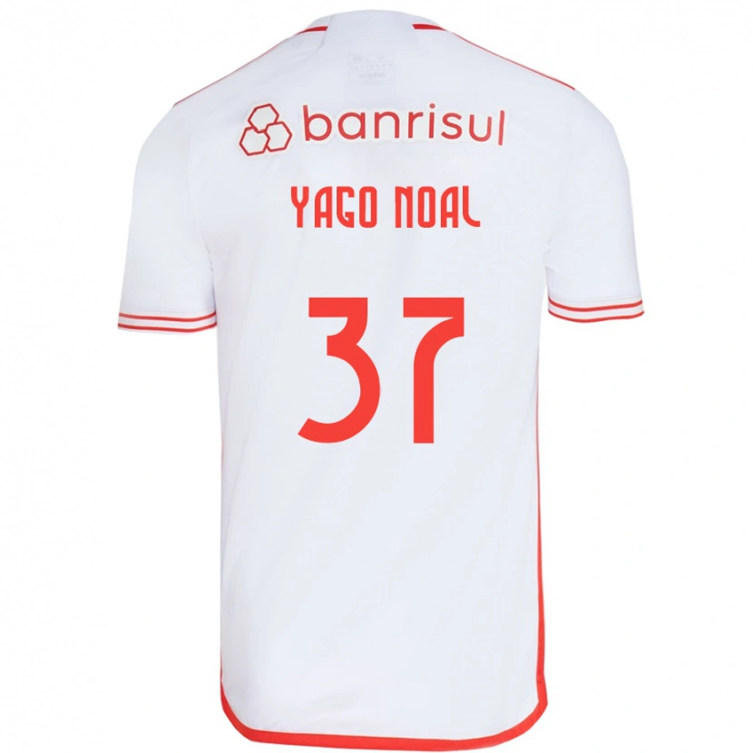 Danxen Homem Camisola Yago Noal #37 Branco Vermelho Alternativa 2025/26 Camisa Brasil