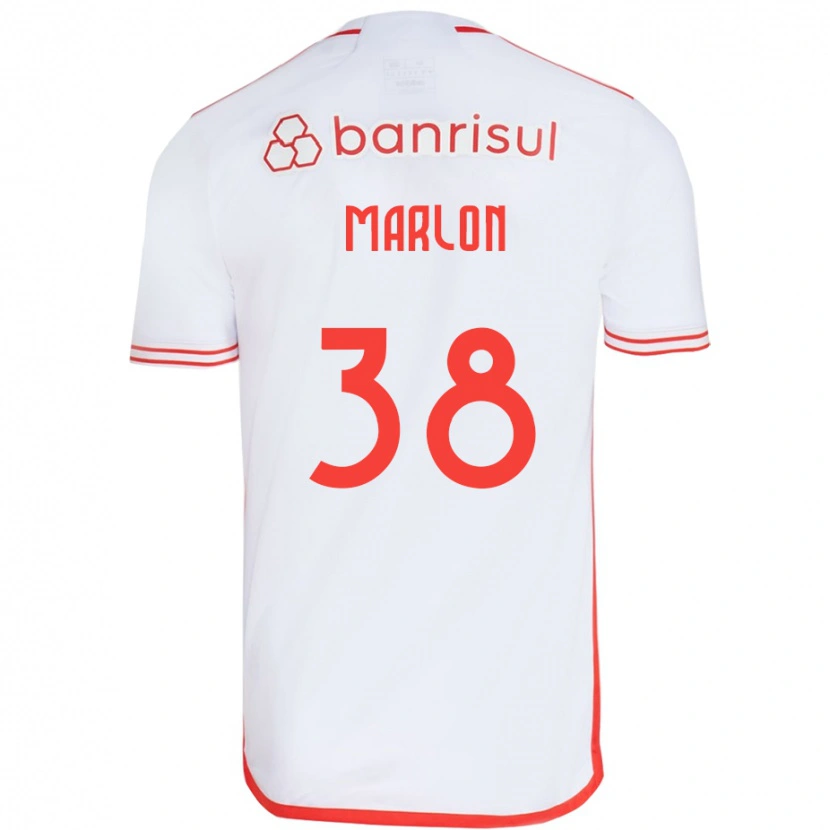 Danxen Homem Camisola Marlon #38 Branco Vermelho Alternativa 2025/26 Camisa Brasil