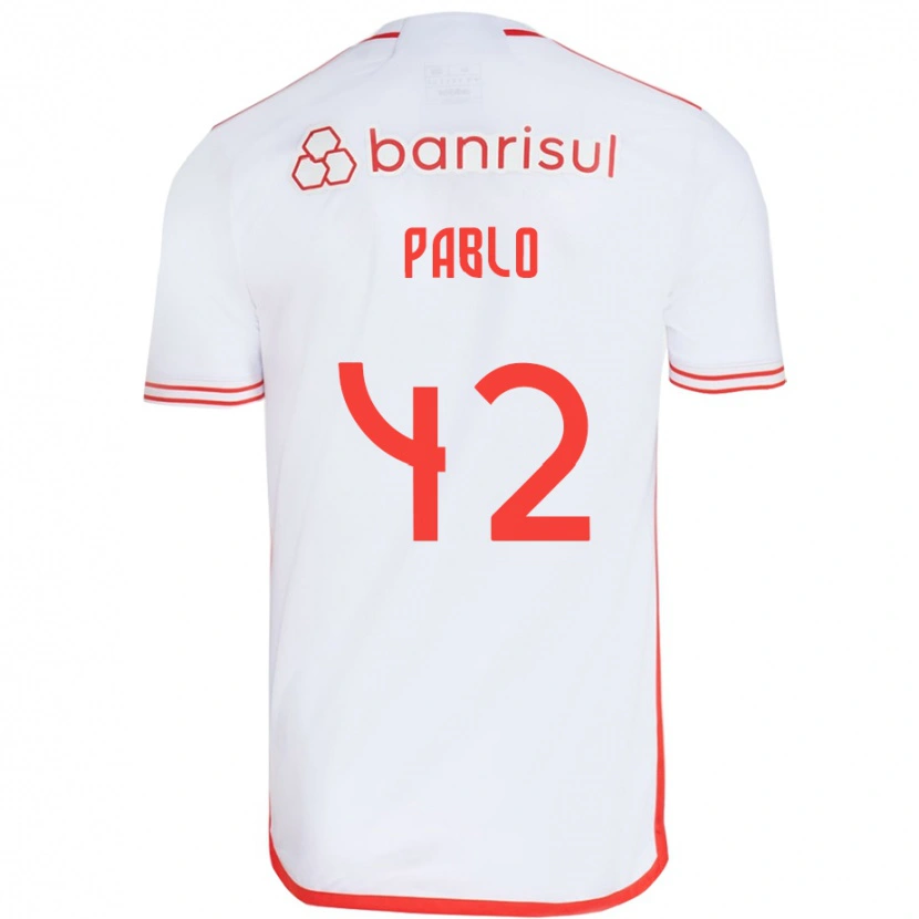 Danxen Homem Camisola Pablo #42 Branco Vermelho Alternativa 2025/26 Camisa Brasil