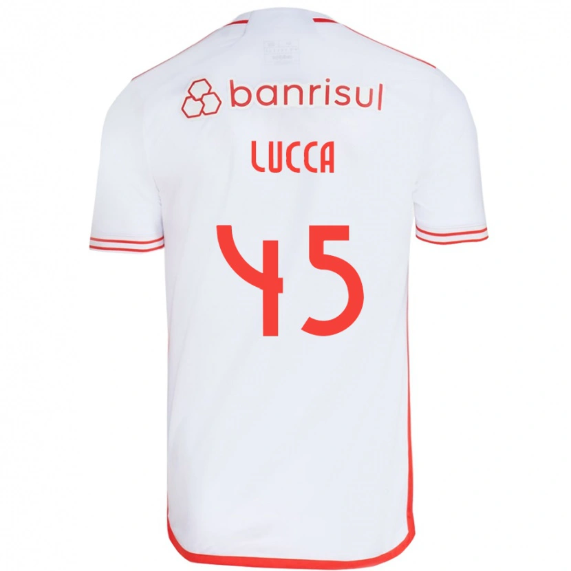Danxen Homem Camisola Lucca #45 Branco Vermelho Alternativa 2025/26 Camisa Brasil