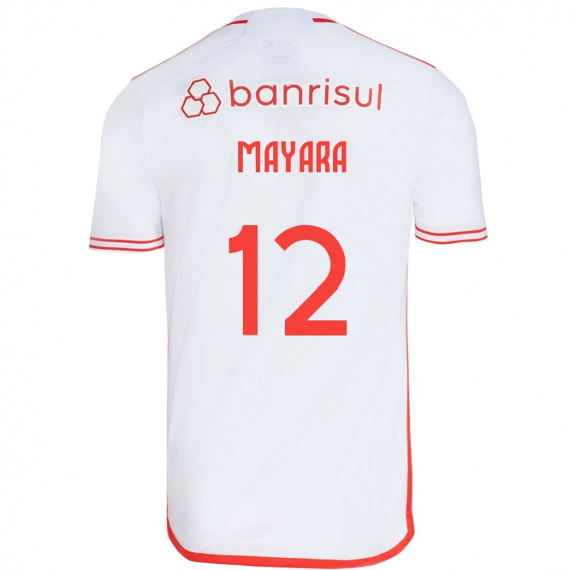 Danxen Homem Camisola Mayara #12 Branco Vermelho Alternativa 2025/26 Camisa Brasil