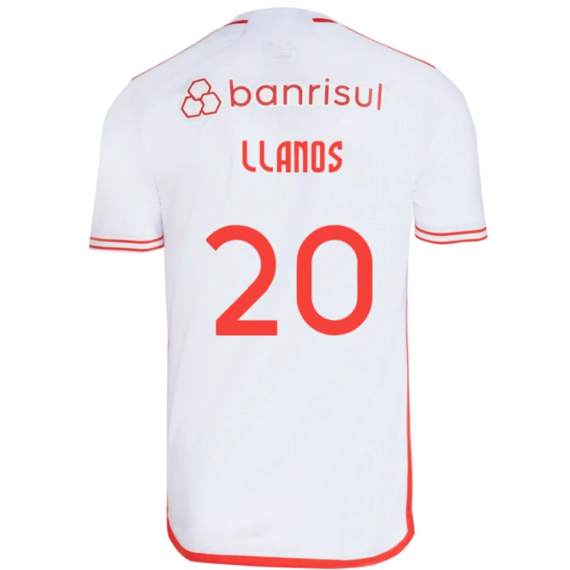 Danxen Homem Camisola Pati Llanos #20 Branco Vermelho Alternativa 2025/26 Camisa Brasil
