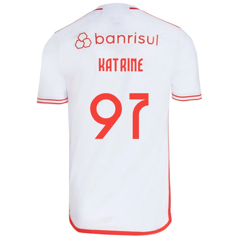 Danxen Homem Camisola Katrine #97 Branco Vermelho Alternativa 2025/26 Camisa Brasil