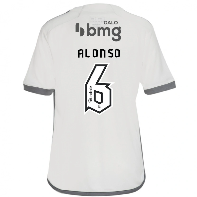 Danxen Homem Camisola Júnior Alonso #6 Branco Sujo Alternativa 2025/26 Camisa Brasil