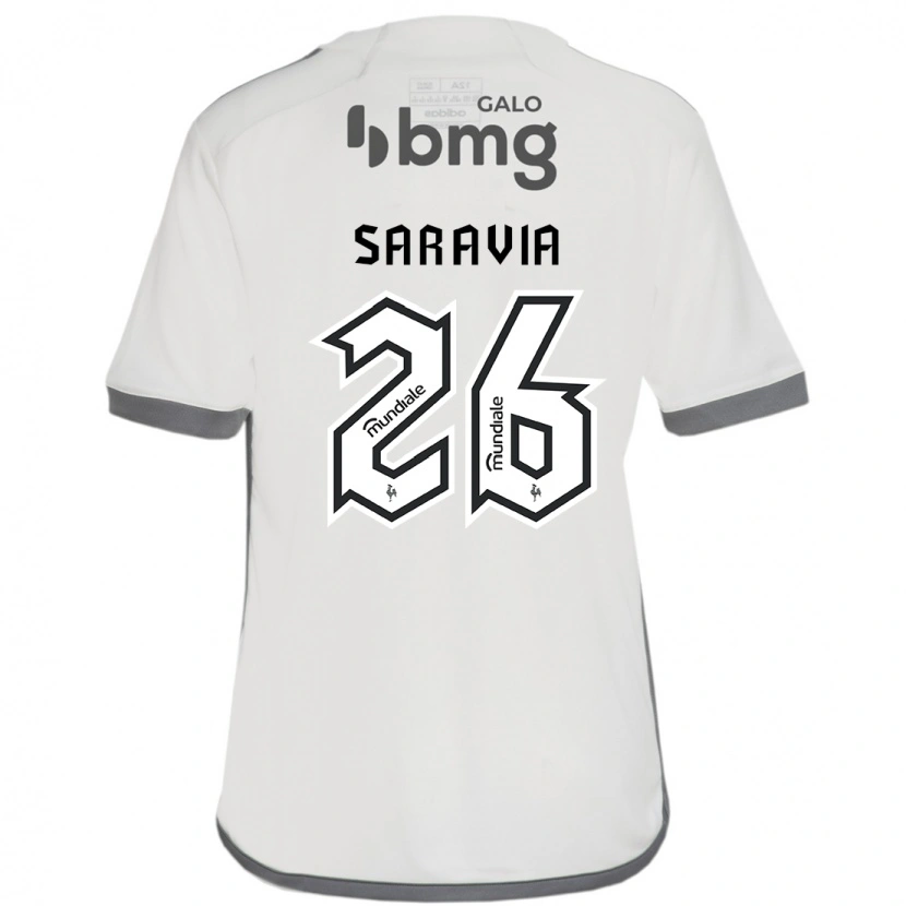 Danxen Homem Camisola Renzo Saravia #26 Branco Sujo Alternativa 2025/26 Camisa Brasil