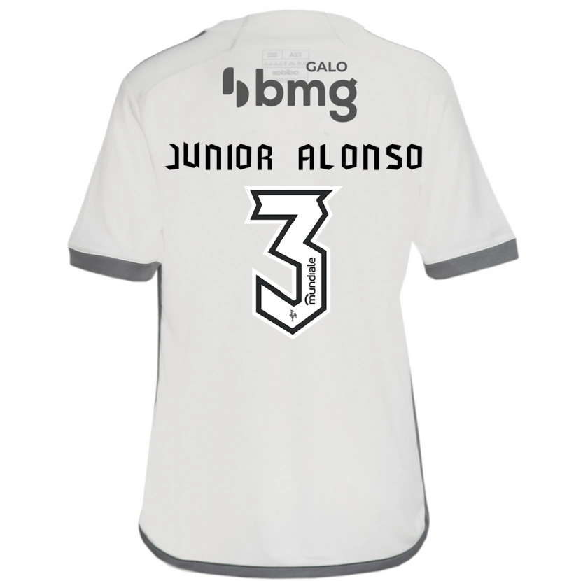 Danxen Homem Camisola Junior Alonso #3 Branco Sujo Alternativa 2025/26 Camisa Brasil