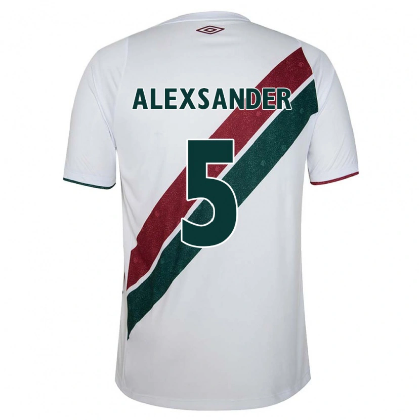 Danxen Homem Camisola Alexsander #5 Branco Verde Bordô Alternativa 2025/26 Camisa Brasil