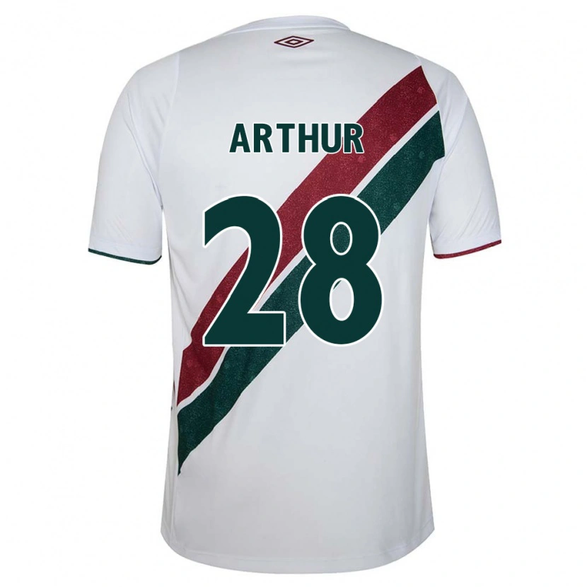 Danxen Homem Camisola Arthur #28 Branco Verde Bordô Alternativa 2025/26 Camisa Brasil