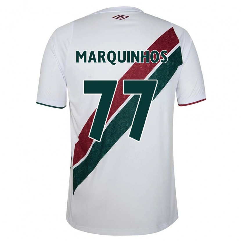 Danxen Homem Camisola Marquinhos #77 Branco Verde Bordô Alternativa 2025/26 Camisa Brasil