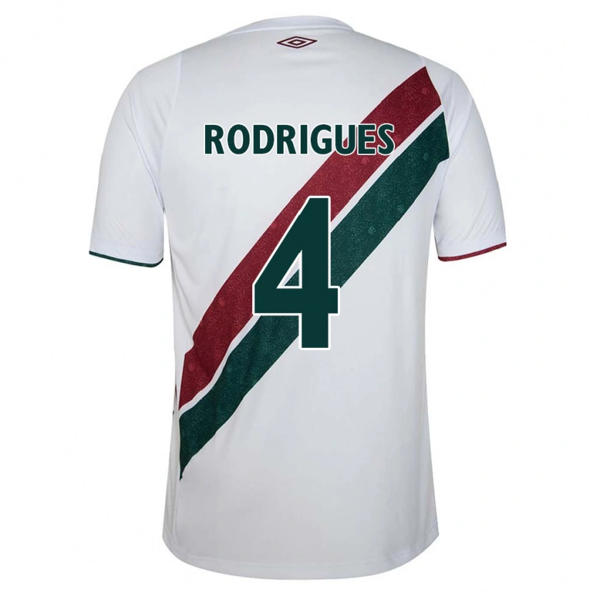 Danxen Homem Camisola Nath Rodrigues #4 Branco Verde Bordô Alternativa 2025/26 Camisa Brasil