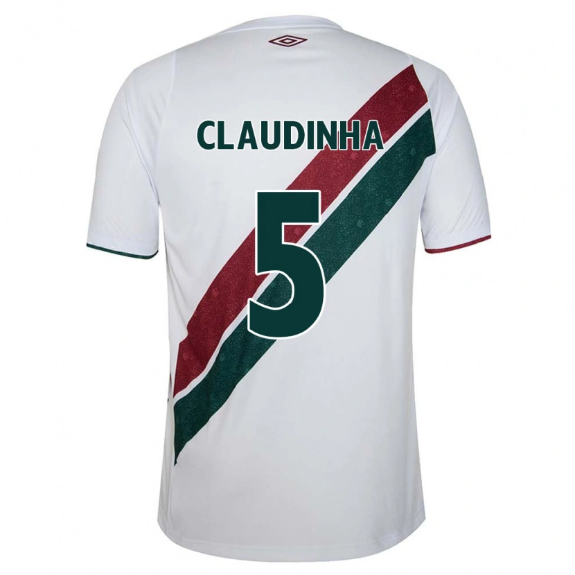 Danxen Homem Camisola Claudinha #5 Branco Verde Bordô Alternativa 2025/26 Camisa Brasil