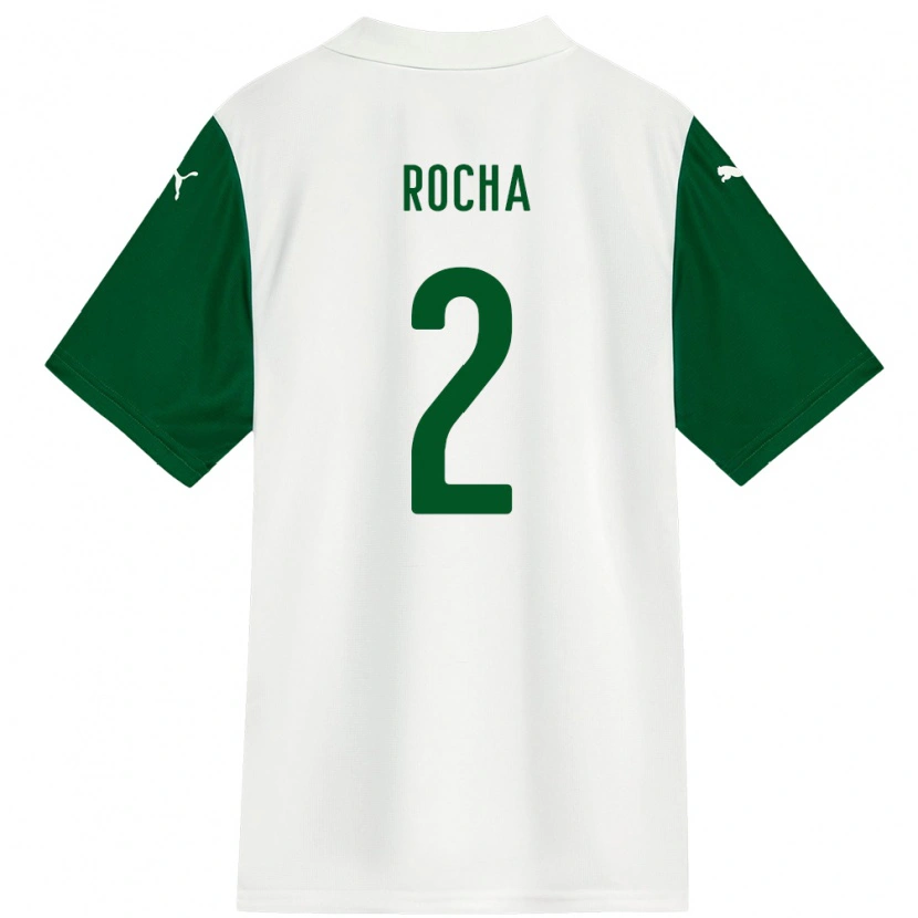 Danxen Homem Camisola Marcos Rocha #2 Branco Verde Alternativa 2025/26 Camisa Brasil