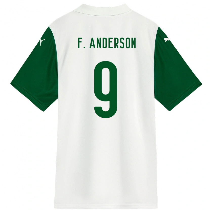 Danxen Homem Camisola Felipe Anderson #9 Branco Verde Alternativa 2025/26 Camisa Brasil