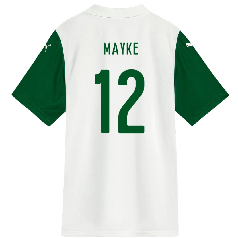 Danxen Homem Camisola Mayke #12 Branco Verde Alternativa 2025/26 Camisa Brasil