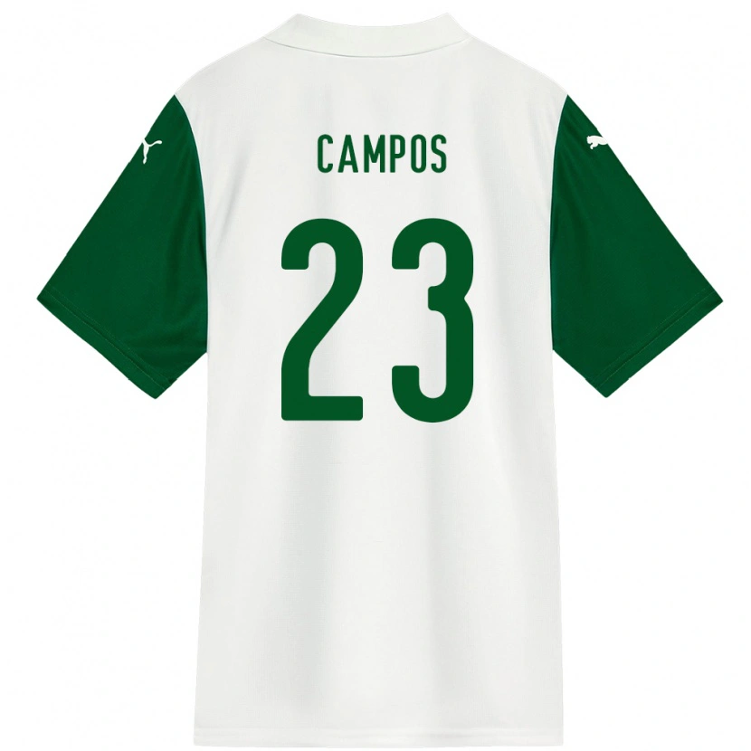Danxen Homem Camisola Victor Campos #23 Branco Verde Alternativa 2025/26 Camisa Brasil