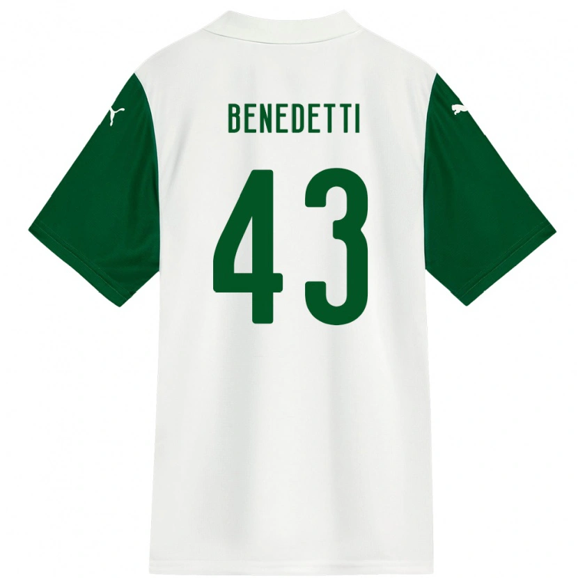 Danxen Homem Camisola Luis Benedetti #43 Branco Verde Alternativa 2025/26 Camisa Brasil