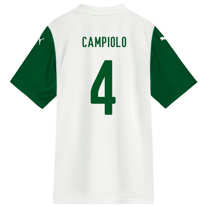 Danxen Homem Camisola Giovanna Campiolo #4 Branco Verde Alternativa 2025/26 Camisa Brasil