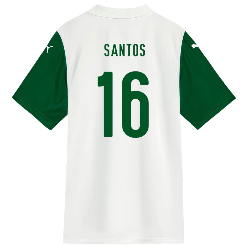Danxen Homem Camisola Gaby Santos #16 Branco Verde Alternativa 2025/26 Camisa Brasil