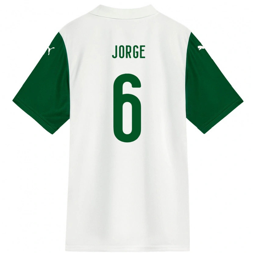 Danxen Homem Camisola Jorge #6 Branco Verde Alternativa 2025/26 Camisa Brasil