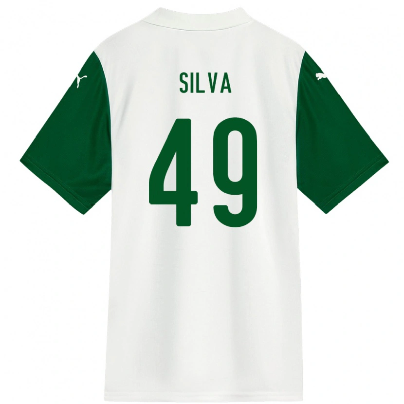 Danxen Homem Camisola Gabriel Silva #49 Branco Verde Alternativa 2025/26 Camisa Brasil