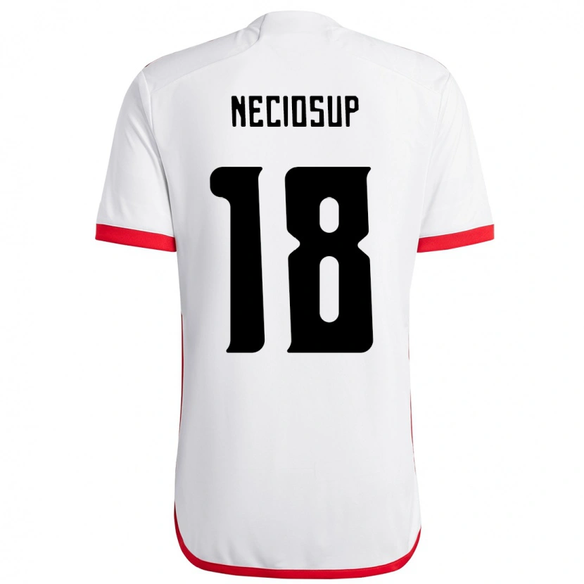 Danxen Homem Camisola Adriano Neciosup #18 Branco Vermelho Alternativa 2025/26 Camisa Brasil