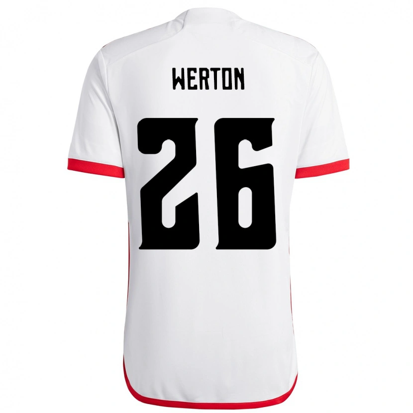 Danxen Homem Camisola Werton #26 Branco Vermelho Alternativa 2025/26 Camisa Brasil