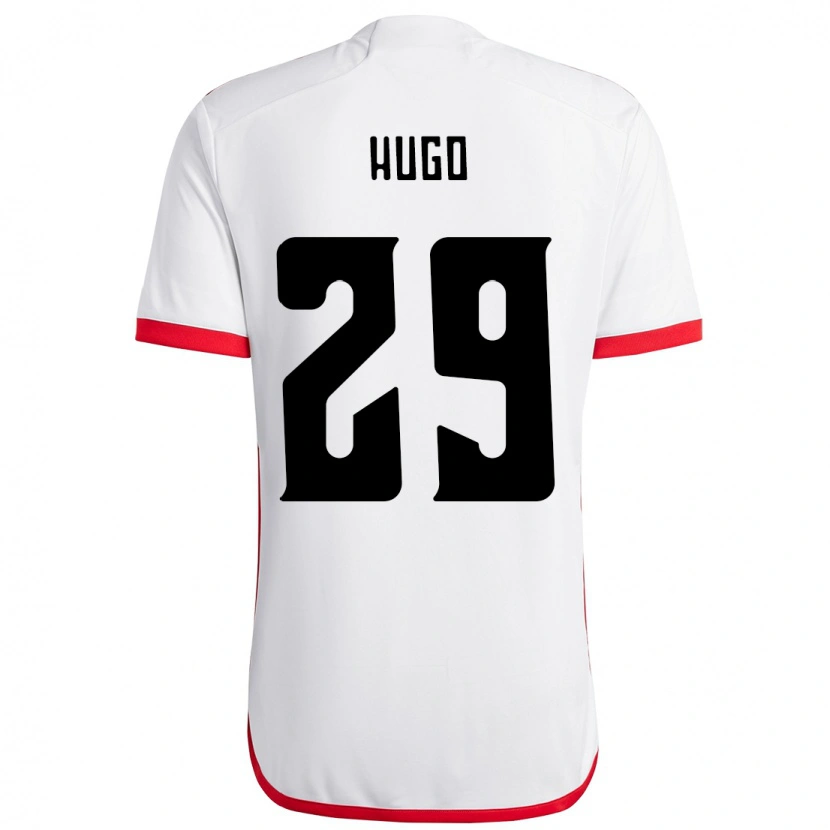Danxen Homem Camisola Victor Hugo #29 Branco Vermelho Alternativa 2025/26 Camisa Brasil
