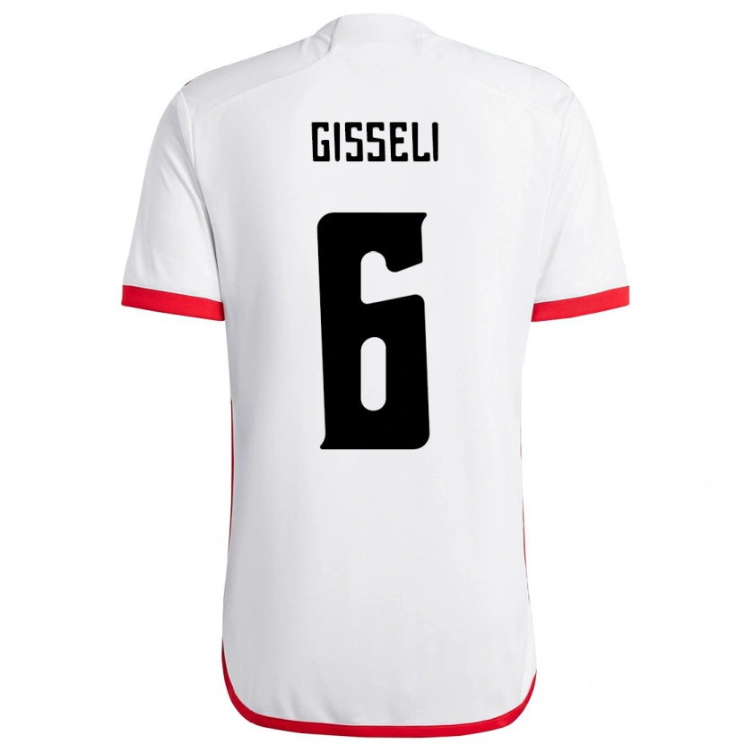 Danxen Homem Camisola Gisseli #6 Branco Vermelho Alternativa 2025/26 Camisa Brasil