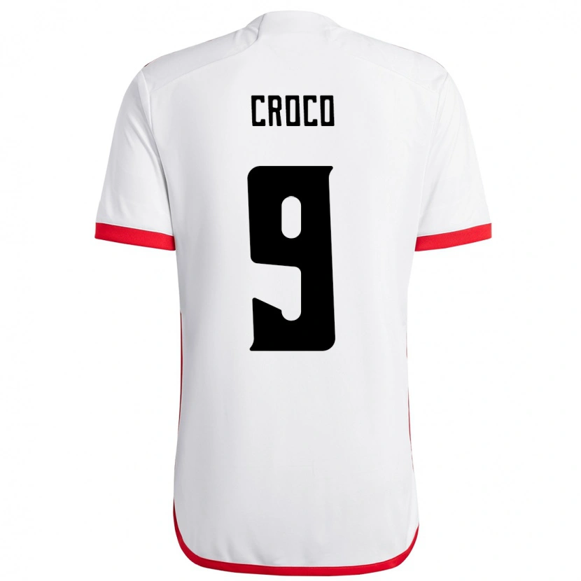 Danxen Homem Camisola Gabi Croco #9 Branco Vermelho Alternativa 2025/26 Camisa Brasil