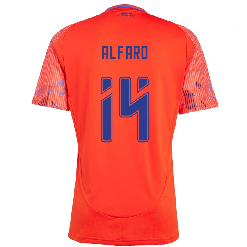 Danxen Homem Camisola Julián Alfaro #14 Laranja Vermelho Alternativa 2025/26 Camisa Brasil