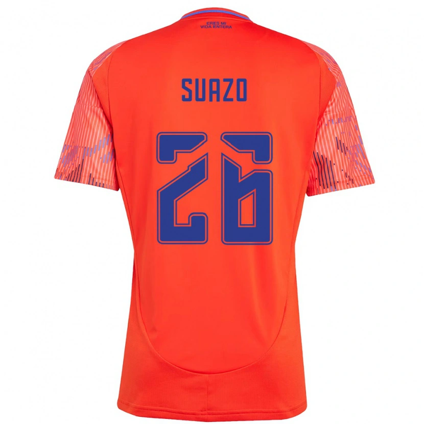 Danxen Homem Camisola Gretzel Suazo #26 Laranja Vermelho Alternativa 2025/26 Camisa Brasil