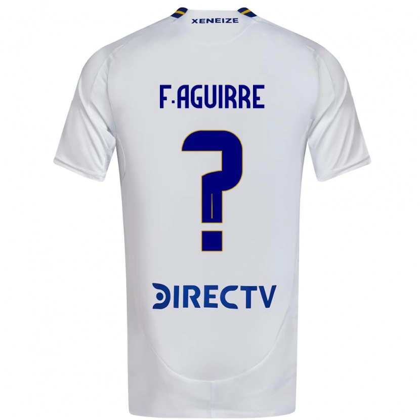 Danxen Homem Camisola Federico Aguirre #0 Branco Azul Alternativa 2025/26 Camisa Brasil