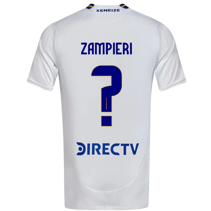 Danxen Homem Camisola Santiago Zampieri #0 Branco Azul Alternativa 2025/26 Camisa Brasil