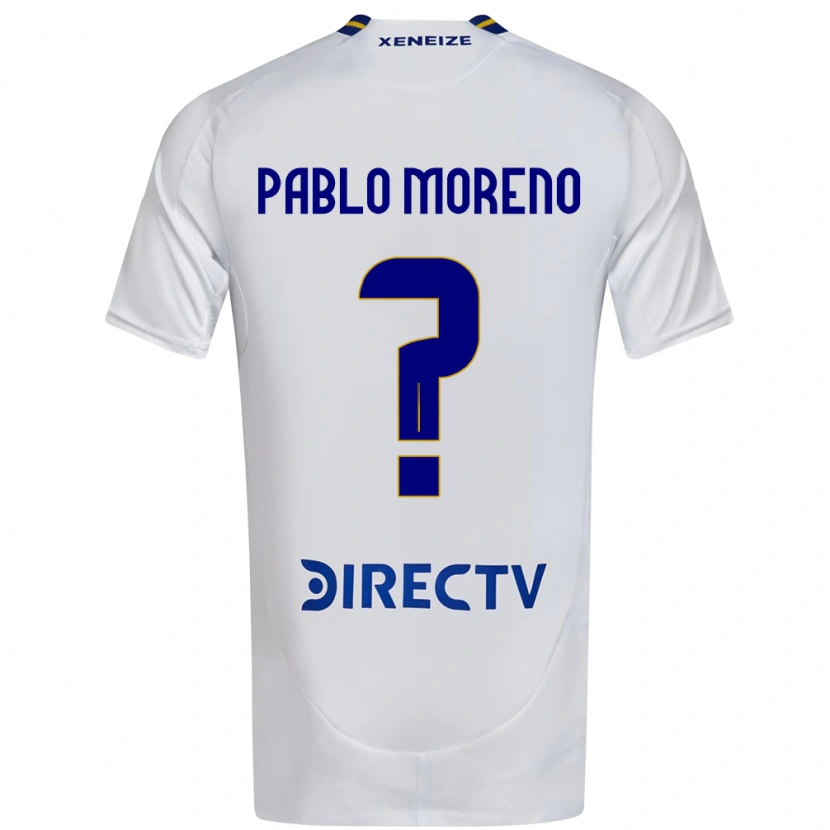 Danxen Homem Camisola Juan Pablo Moreno #0 Branco Azul Alternativa 2025/26 Camisa Brasil