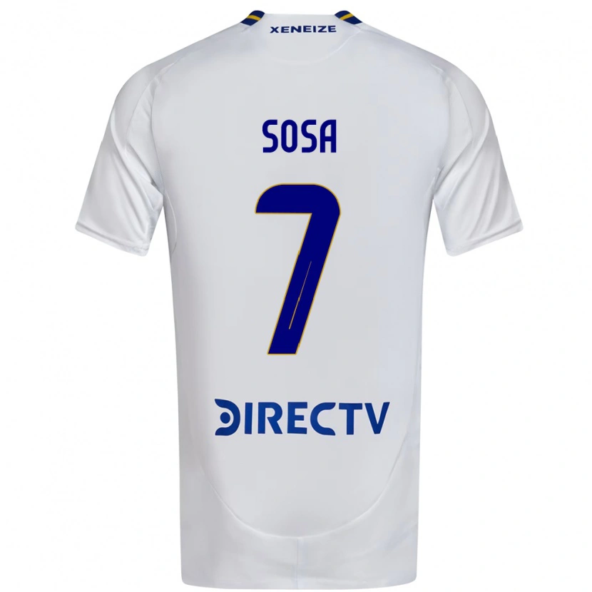 Danxen Homem Camisola Elián Sosa #7 Branco Azul Alternativa 2025/26 Camisa Brasil