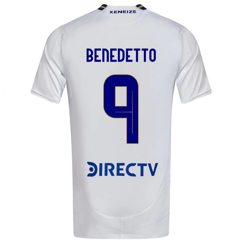 Danxen Homem Camisola Dario Benedetto #9 Branco Azul Alternativa 2025/26 Camisa Brasil