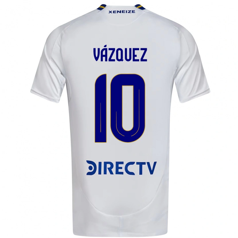 Danxen Homem Camisola Lucas Vázquez #10 Branco Azul Alternativa 2025/26 Camisa Brasil