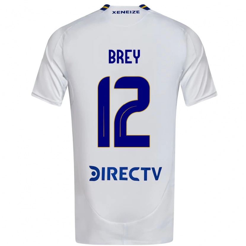 Danxen Homem Camisola Leandro Brey #12 Branco Azul Alternativa 2025/26 Camisa Brasil