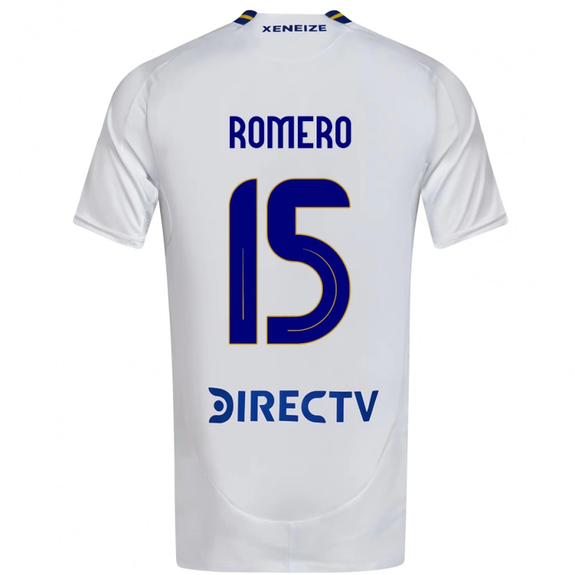 Danxen Homem Camisola Alejo Romero #15 Branco Azul Alternativa 2025/26 Camisa Brasil