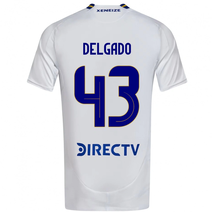 Danxen Homem Camisola Milton Delgado #43 Branco Azul Alternativa 2025/26 Camisa Brasil