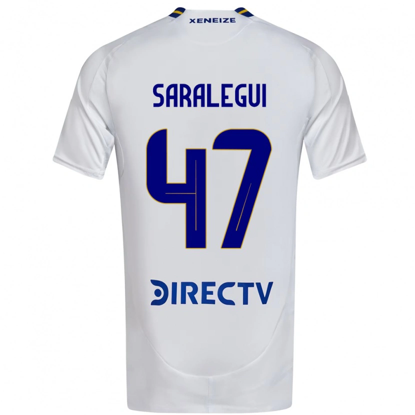 Danxen Homem Camisola Jabes Saralegui #47 Branco Azul Alternativa 2025/26 Camisa Brasil