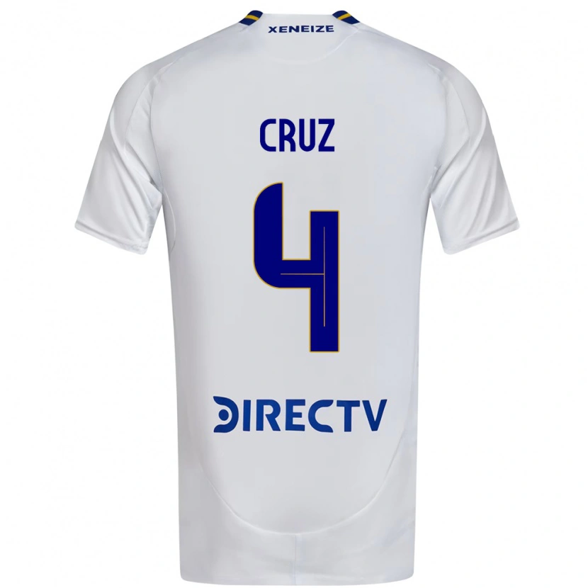 Danxen Homem Camisola Julieta Cruz #4 Branco Azul Alternativa 2025/26 Camisa Brasil
