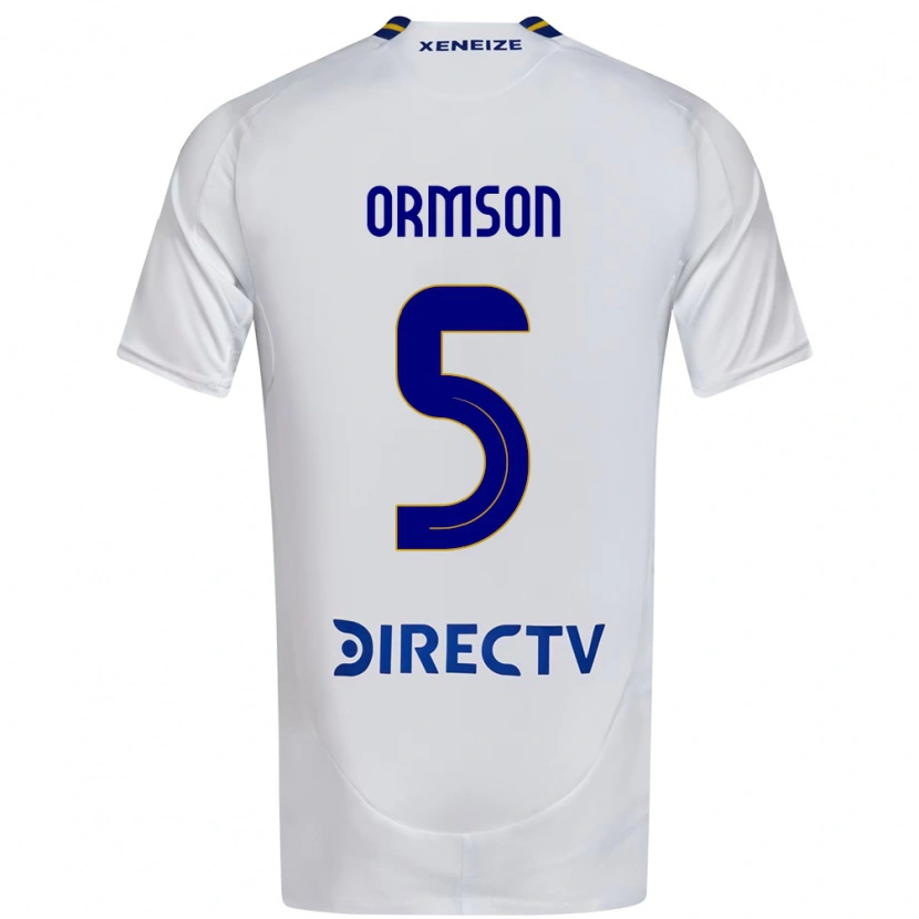 Danxen Homem Camisola Emily Ormson #5 Branco Azul Alternativa 2025/26 Camisa Brasil