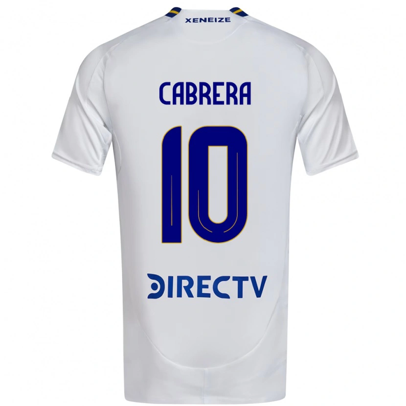 Danxen Homem Camisola Micaela Cabrera #10 Branco Azul Alternativa 2025/26 Camisa Brasil